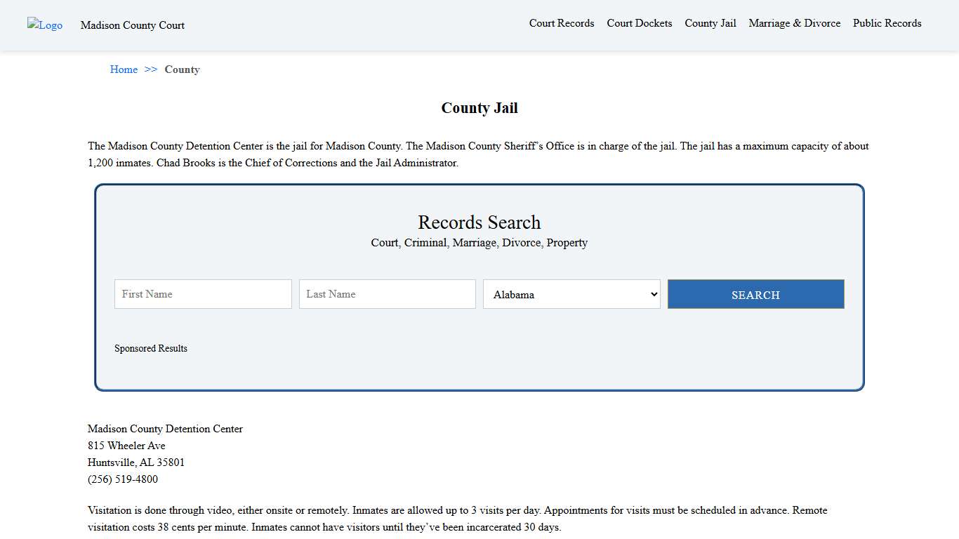County Jail | Madison County Court