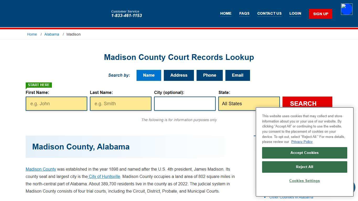 Madison County Court Records | AL Case Lookup